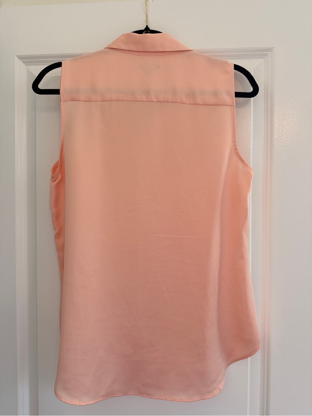 Ann Taylor Sleeveless Button-Down Blouse - Peach Blush - Picture 2 of 4